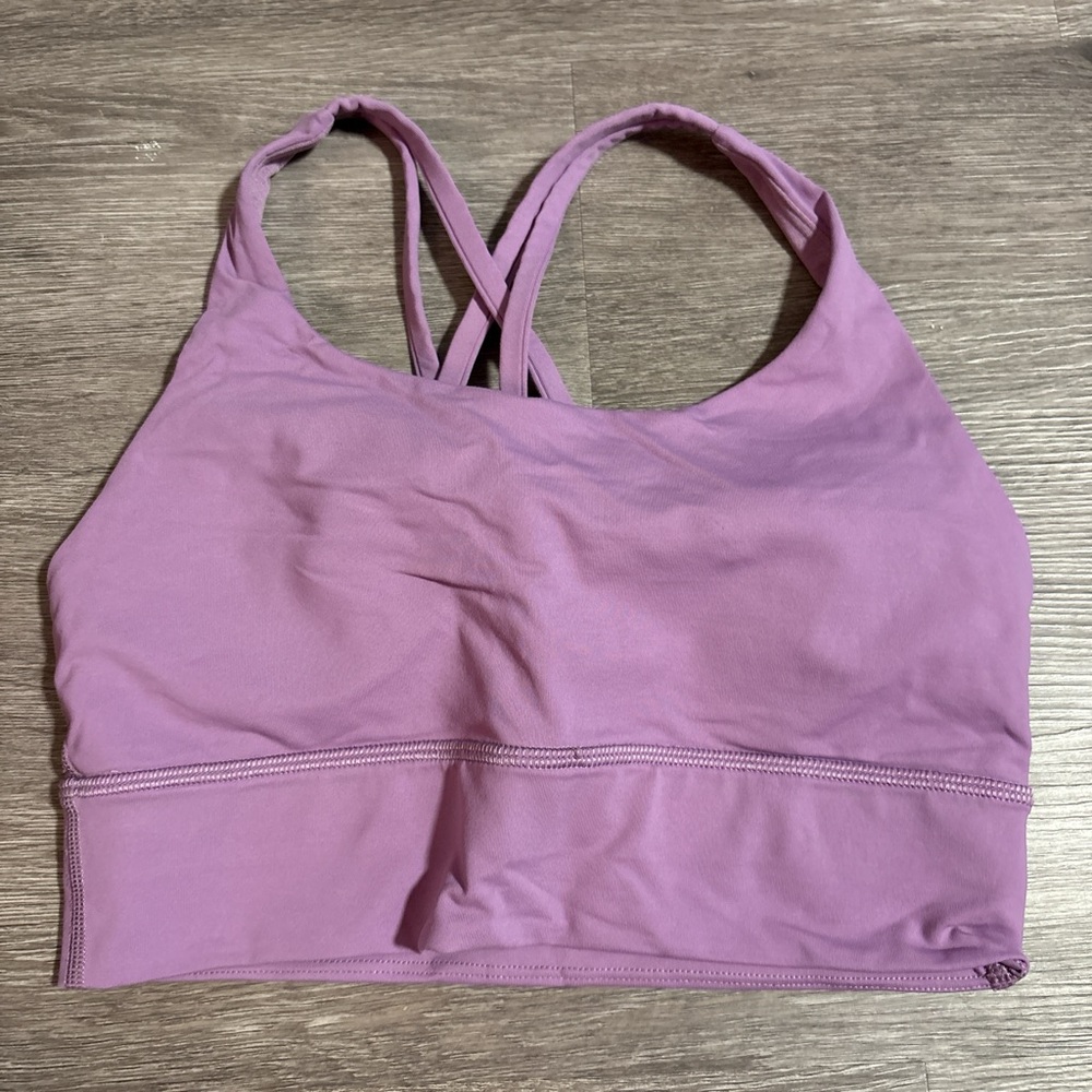Purple Lululemon Longline Sports Bra